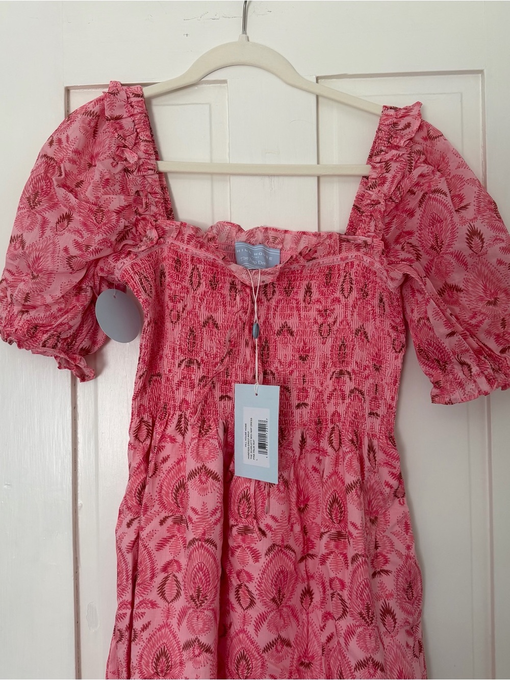Scarlett Nap Dress: Pink Palm Ikat - Picture 2 of 6